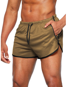 чоловічі шорти для бігу хакі пояс на шнурку