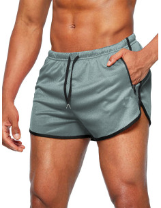 шорты мужские серые карманы на молнии для телефона