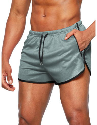 шорты мужские серые карманы на молнии для телефона