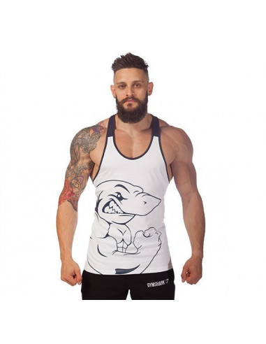 Майка для бодибилдинга Shark White лот 389