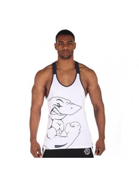 Майка для бодибилдинга Shark White лот 389