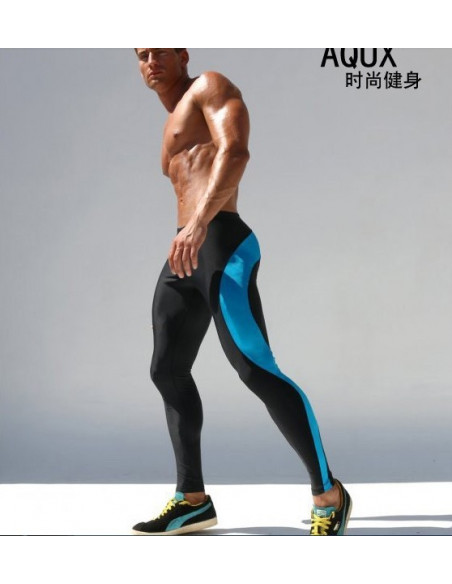 Лосины мужские для спорта AQUX SPORT PINK Light Blue лот 1018