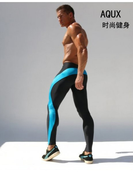 Лосины мужские для спорта AQUX SPORT PINK Light Blue лот 1018