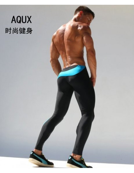 Лосины мужские для спорта AQUX SPORT PINK Light Blue лот 1018