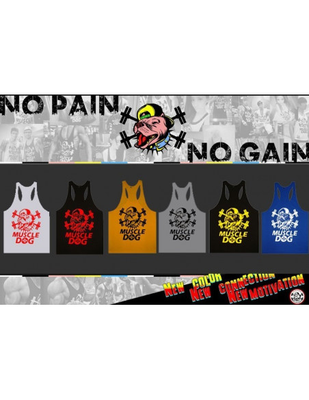 Спортивная майка для бодибилдинга Muscle Dog Blue лот 396