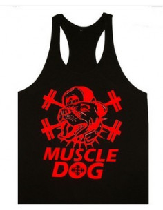 Майка для фитнеса Muscle Dog Black\Red лот 398