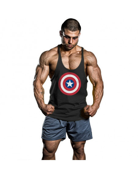 Майка спортивна Captain America Black лот 4011