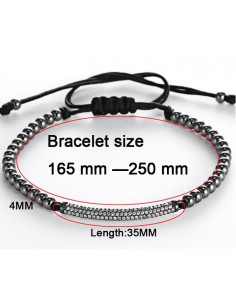 Стильный мужской браслет CoolMan White Crystal BR004 2