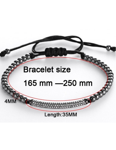 Стильный мужской браслет CoolMan White Crystal BR004