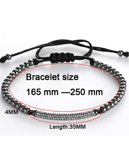 Стильный мужской браслет CoolMan White Crystal BR004