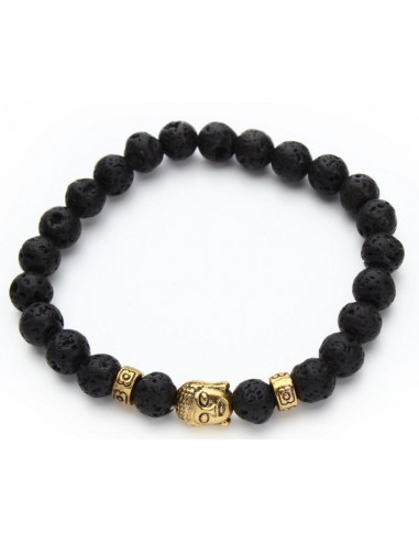 Мужской браслет из вулканической лавы BR015