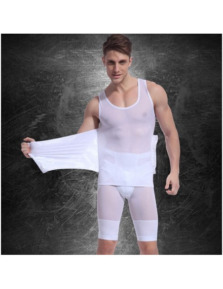 Майка корректирующая мужская Tshit Lift White лот 387