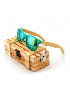 Мужские очки с деревянными дужками Style Turquoise W015