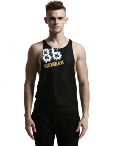 Мужская летняя майка сетка Seobean 86 Black лот 369