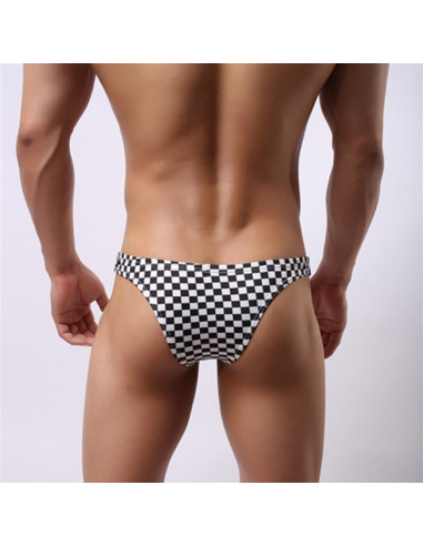 Трусы бразилиана в клеточку Squared лот 2044