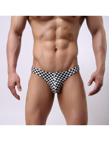 Трусы бразилиана в клеточку Squared лот 2044