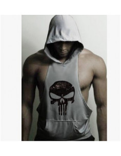 Безрукавка с капюшоном Skull Black лот 4027