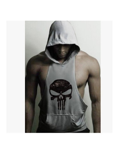 Безрукавка с капюшоном Skull Black лот 4027