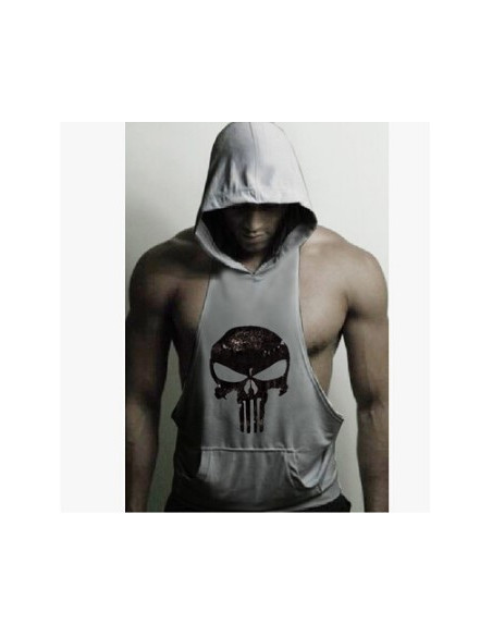 Безрукавка с капюшоном Skull Black лот 4027