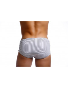 Мужские пляжные плавки Taddlee Thin Stripes White лот 2290 2