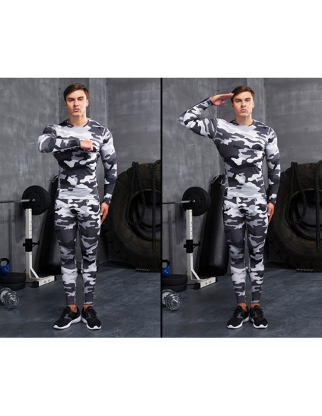Рашгард для спорту Camo Gray лот 4044