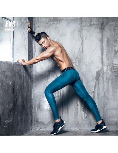 Лосины для спорта мужские EVS 3D Blue лот 1053
