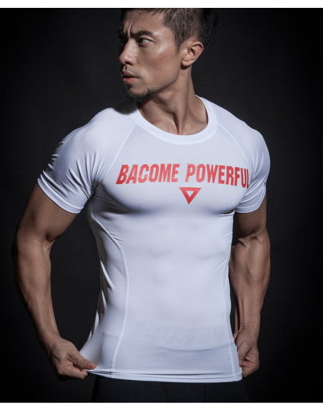 Футболка эластичная для зала EVS Sport White лот 4046