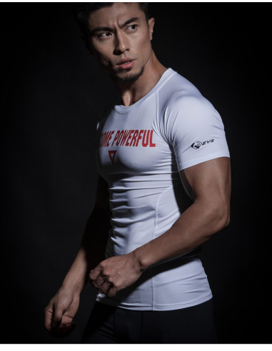 Футболка эластичная для зала EVS Sport White лот 4046