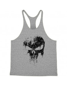 Майка чоловіча з черепом сіра Skull лот 4055