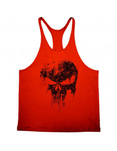 Майка чоловіча з черепом червона Skull лот 4056