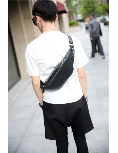 Сумка нагрудная Slim Bag Black лот SH014