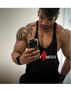 Майка для зала с принтом Режим Зверя лот 4064