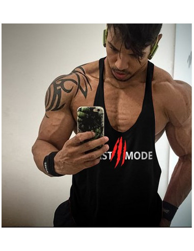 Майка для зала с принтом Режим Зверя лот 4064