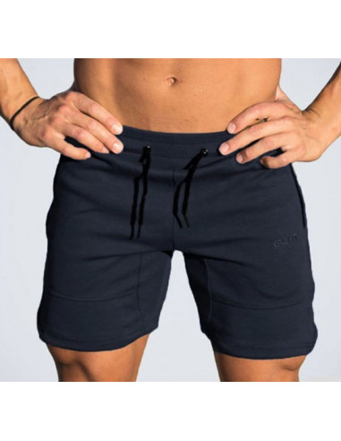 Шорты джоггеры из котона ECHT Navy лот 3373