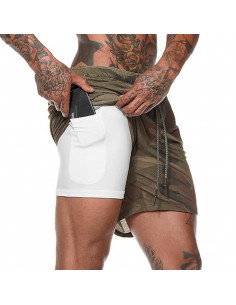 Быстросохнущие мужские шорты для бега 2 в 1 3390 2