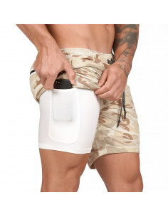 Быстросохнущие шорты для спорта 2 в 1  3391 2