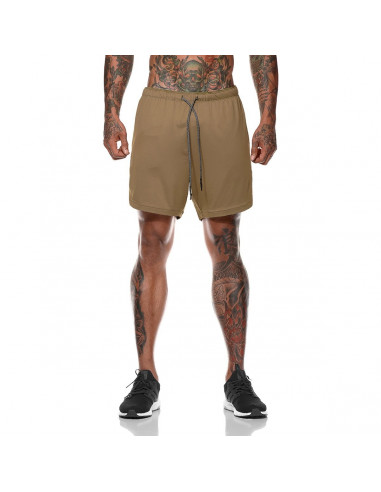 Спортивные шорты с карманом для телефона Gold Khaki лот 3395