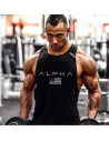 Черная майка с надписью ALPHA лот 4069