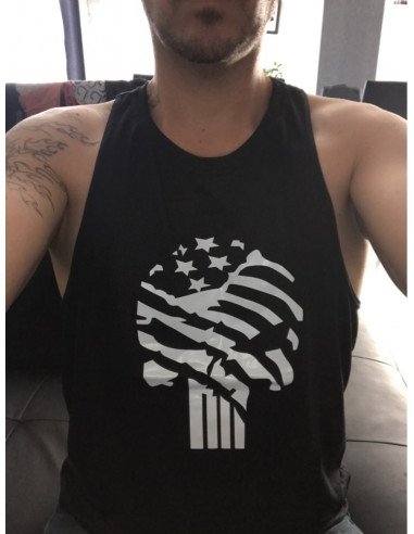 Майка спортивная мужская с черепом лот 4074