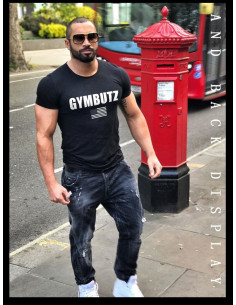 Футболка чорна чоловіча GymButz лот 4081