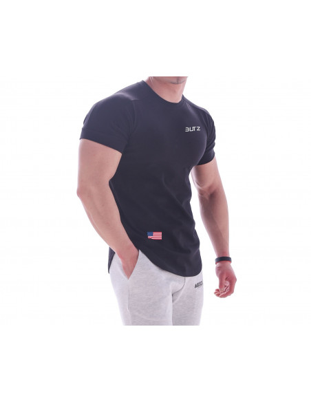 Футболка однотонная черная Butz лот 4083