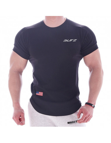 Футболка однотонна чорна Butz лот 4083