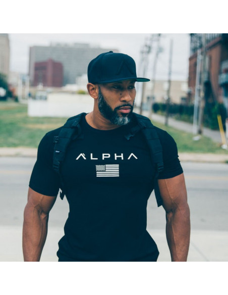 Мужская футболка Alpha Black лот 4084