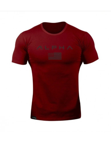 Красная футболка мужская Alpha Red лот 4086