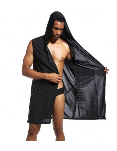 Чоловічий халат під шовк Home Black лот JM130 2