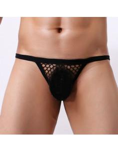 Стринги сеточка мужские Black лот G06