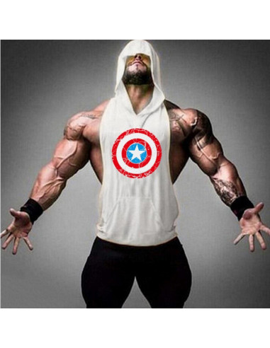 Безрукавка для зала Капитан Америка лот 4099
