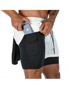 Шорты для тренажерного зала Sport Shorts White 3404 2