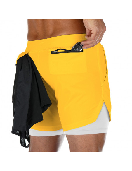 Шорты для спорта мужские Sport Shorts Yellow 3405