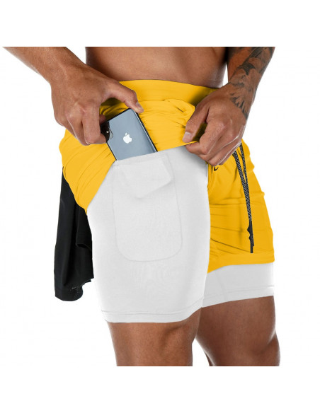 Шорты для спорта мужские Sport Shorts Yellow 3405